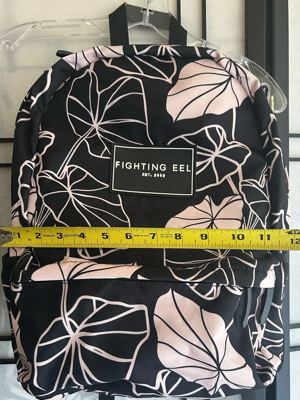 Fighting Eel Kalo Backpack Black with Blush Floral